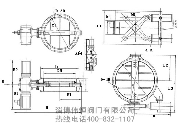 煤氣氣動(dòng)快速切斷蝶閥外形尺寸