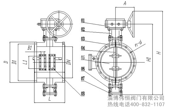 自動(dòng)排污線(xiàn)密封煤氣專(zhuān)用蝶閥外形尺寸